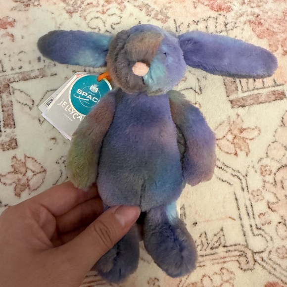 Jellycat Korea Exclusive Zedihop Luxe Bunny Multicolor Space Plush bag charm - Picture 2 of 6
